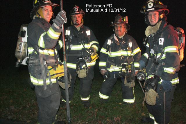 House Fire - Oct. 31 2012
Mutual Aid with Patterson, J.H.K. (Dover), Sherman, Beekman and East Fishkill