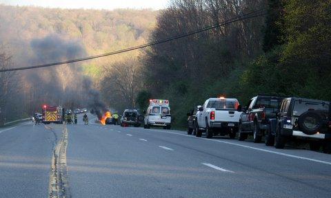 Car Fire on Route 55
April 17th 2012