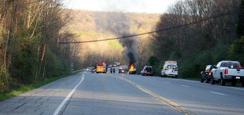 Car Fire on Route 55
April 17th 2012