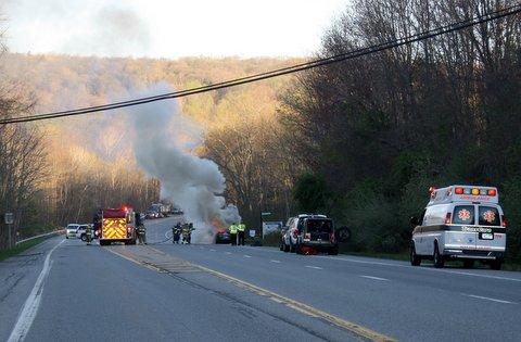 Car Fire on Route 55
April 17th 2012