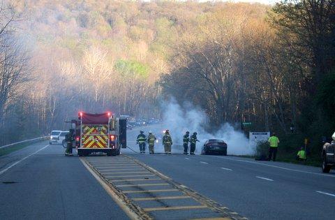 Car Fire on Route 55
April 17th 2012